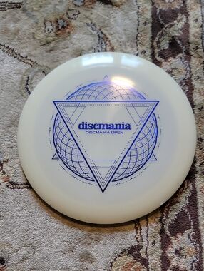NEW Discmania Open Glow Enigma White Disc with Blue Geometric Logo 173 Grams